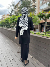 Nuss Triko 24K-029 Siyah Etekli Triko Takım