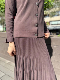 Nuss Triko 24K-1300 Kahve Etekli Triko Takım