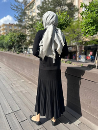 Nuss Triko 24K-1300 Siyah Etekli Triko Takım