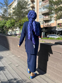 Nuss Triko 24K-1302 Lacivert Etekli Triko Takım
