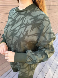 Nuss Triko 25K3004 Yeşil Desenli Tunik