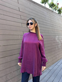 Nuss Triko 25K3005 Karadut İpek Tunik