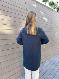 Nuss Triko 25K3005 Lacivert İpek Tunik