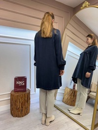 Nuss Triko 25K6007 Lacivert Çıtçıt Detaylı Kap