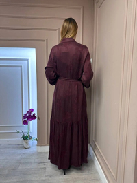 Nuss Triko 25Y2044 Bordo Elbise