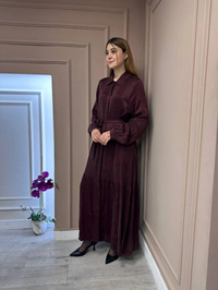 Nuss Triko 25Y2044 Bordo Elbise