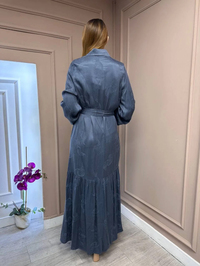 Nuss Triko 25Y2044 İndigo Elbise