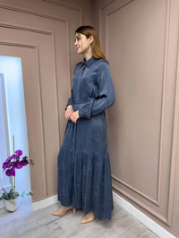 Nuss Triko 25Y2044 İndigo Elbise