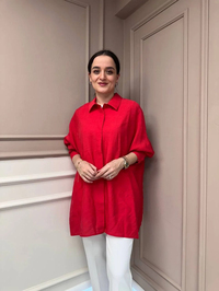 Nuss Triko 25Y3001 Kırmızı Tensel Gömlek