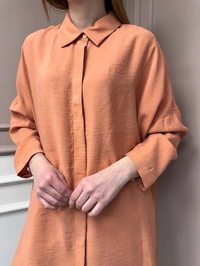Nuss Triko 25Y3001 Oranj Tensel Gömlek