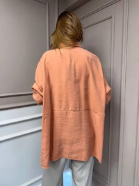 Nuss Triko 25Y3001 Oranj Tensel Gömlek
