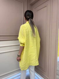 Nuss Triko 25Y3001 Sarı Tensel Gömlek