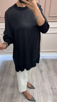 Nuss Triko 25Y3009 Siyah Tunik