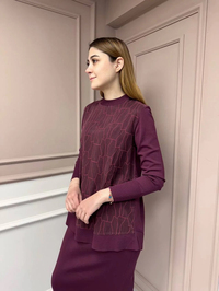 Nuss Triko 25Y3012 Bordo Tunik