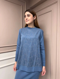 Nuss Triko 25Y3012 Mavi Tunik