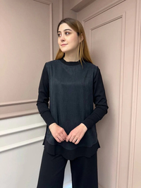 Nuss Triko 25Y3012 Siyah Tunik