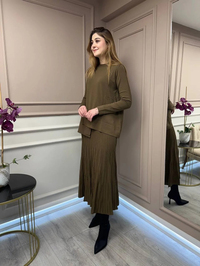 Nuss Triko 25Y703 Sütlü Kahve Triko İkili Takım