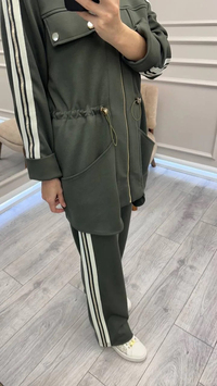 Nuss Triko 26K1043 Haki Fermuarlı Takım