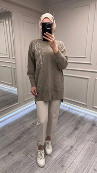 Nuss Triko 26K7004 Bej Angora Kazak