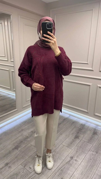Nuss Triko 26K7004 Bordo Angora Kazak