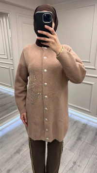 Nuss Triko 26K7007 Vizon Angora Hırka