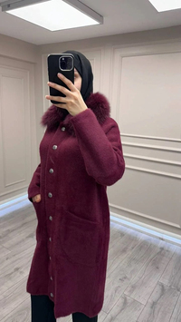 Nuss Triko NS-26K7011 Bordo Angora Kaban