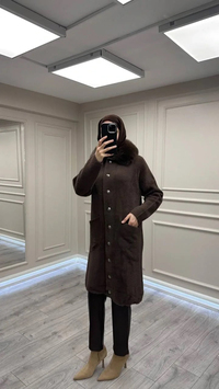 Nuss Triko NS-26K7011 Kahve Angora Kaban