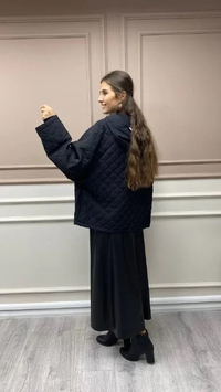 QOOQ 23FW200 Siyah Çift Fermuarlı Sweat
