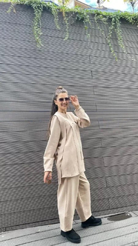 QOOQ 23FW221 Bej Medusa Bluz