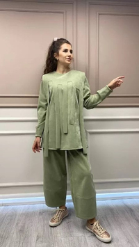 QOOQ 23FW221 Haki Medusa Takım