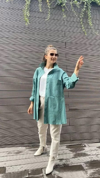 QOOQ 23FW239 Mint Gömlek