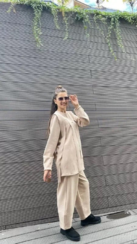 QOOQ 23FW321 Bej Paça Detay Pantolon