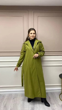 QOOQ 23FW616 Haki Oversize Trenç