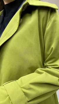 QOOQ 23FW616 Haki Oversize Trenç