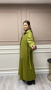 QOOQ 23FW616 Haki Oversize Trenç