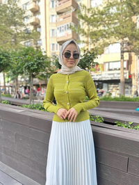 Qooq 24SS699 Oil Triko Hırka