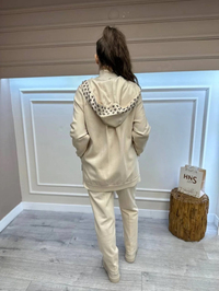 Qupra QAV52029 Ekru Pantolonlu İkili Takım