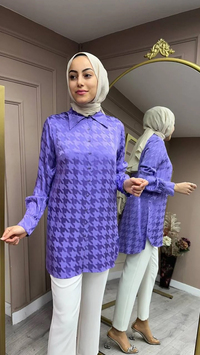Senna 22331W23 Mor Kazayağı Bluz