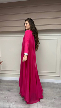 Senna 3076S23 Fuşya Jasmin Abiye