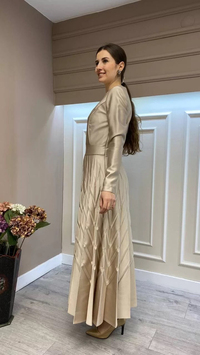 Senna 32318W23 Bej Hildemara Elbise