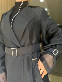 Senna 4002S23 Siyah Bistro Trench