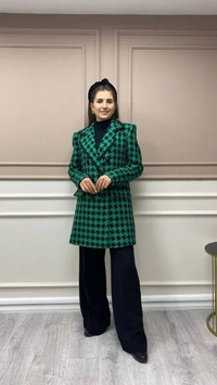 Senna 42359W23 Yeşil Rosalint Ceket
