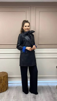 Senna 42364W23 Siyah Zista Deri Ceket