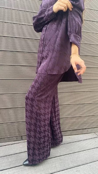 Senna 52314W23 Mürdüm Kazayağı Pantolon