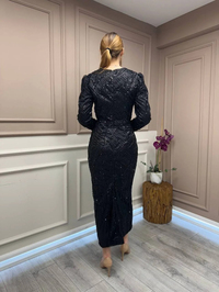Tiara 261248 Siyah Taşlı Abiye