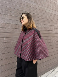 Trenç 3718 Siyah Ekose Desen Bolero