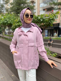 Venöve 24SSCEK0022 Pembe Pirlepe Ceket