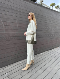 Venöve 25FWCEK0020 Ekru Cardi Takım