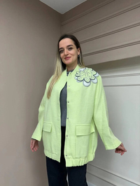 Venöve 25FWCEK0033 Yeşil Foro Ceket