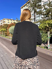 Venöve 25FWHRK0001 Siyah Alder Hırka